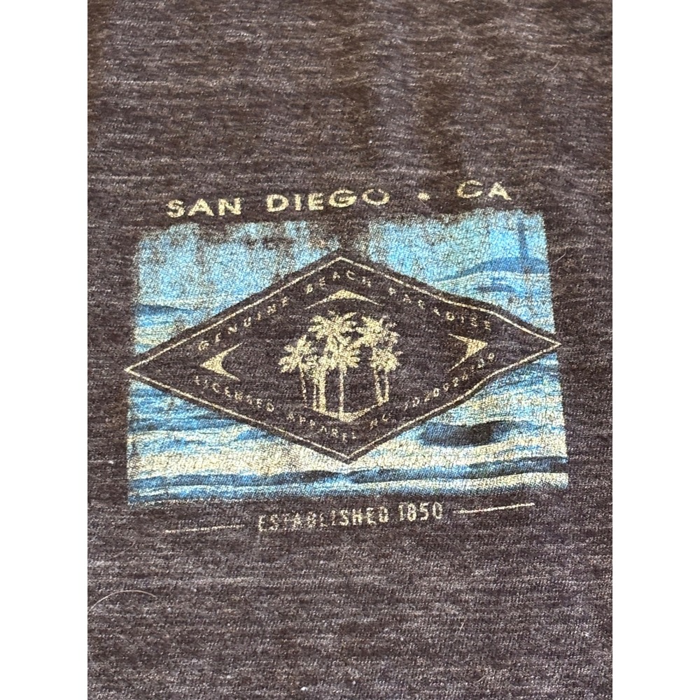 Blue 84 San Diego CA Graphic T-Shirt Small Dark Gray Heather Beach Souvenir Tee - Picture 4 of 7